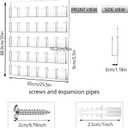 Acrylic Brochure Pamphlet Holder - Clear Display Stand with Multi Slot Rack, Wall Mount Pocket for Literature Menu Document Flyer Advertise Supplies (30 Pockets)