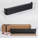 Kazai. Wall-Mounted Coat Rack 'Toke' - Modern Design Coat Rack with Hidden Wall Hooks - Solid Wood Veneer Panel Coat Hanger - Oak, Black