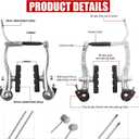 Complete Bike Brakes SetInner and Outer Callipers Cables Lever Kit Universal Bike Front and Rear MTB Brake with Multi-Tool Wrenches Silver