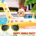 Flutesan Pack of 24 Animal Print Sunglasses Jungle Sunglasses Zoo Animal Glasses Safari Kids Party Favor Wild Girl Boy Eyewear, Tiger, Zebra, Cheetah Glass for Birthday Summer Beach Theme Party
