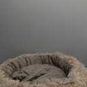 Hoewina Dog & Cat Bed for Indoor Cats, 20in Calming Donut Bed for Puppy and Kitten, Washable Round Fluffy Pet Bed for Small Medium Dogs and Cats (Camel)