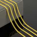 YOUBEIYEE 3M Gold Plated Chain Necklace for Women Jewelry DIY Copper Arrow Cable Link Chain Jewelry Making Supplies Findings Yellow Enamel Craft Chain Roll