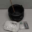 Halloween Decorations Indoor - Magic Auto Mixing Witches Cauldron - Black Plastic Punch Bowl Decor with Light String, Timer Remote for Party Home Kitchen Room Table Mantel