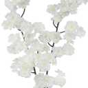 2 Pcs Artificial Cherry Blossom Flowers Branches 41" Faux Cherry Blossom Long Stem White Silk Cherry Blossom Tree Tall Fake Flower Arrangement for Home Wedding Centerpieces Spring Indoor Decor