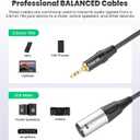 Tisino 3.5mm to XLR Balanced Cable Adapter, Gold-Plated 1/8 inch Mini Jack Aux to XLR Male Mono Audio Cord for Cell Phone, Laptop, Speaker, Mixer - 1ft