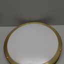 13 Inch LED Flush Mount Ceiling Light, Gold Kitchen Light Fixture with 2700K/3000K/4000K/5000K/6500K 5 Color Adjusted, Dimmable Modern Round LED Light for Bedroom Bathroom Living Room Laundry, 1-Pack