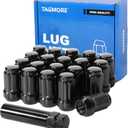 20pcs M12x1.5 Spline Lug Nuts - Compatible with 1998-2022 Honda Accord/CRV, 1983-2020 Toyota Camry, 1996-2013 RAV4, One-Piece Design Factory Wheel Lug Nut Set with Socket Key (Black)