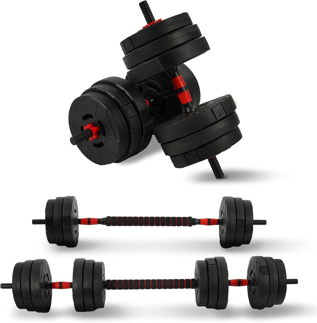 Multi-Functional Portable Changeable Dumbbell and Barbell Kettlebell Set with Adjustable Weights, Multiple Styles, 40LBS or 60LBS Sets