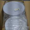 FLOWERCAT 200PCS White Plastic Plates Disposable Plates for Party - Heavy Duty Plastic Plates - 100 10" Dinner Plates and 100 7" Salad Plates for Wedding & New Year Parties and Events