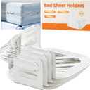 Bed Sheet Holders Keep Sheets Tight Heavy Duty Foldable Bed Sheet Holder Corner Fitted Sheet Straps Fit All Mattress Size Easy Installation
