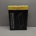 Bamboo Serving Tray with Metal Handles,17x12in Ottoman Decorative Trays Platter for Coffee Table,Living Room,Bar,Party,Large(Brown)