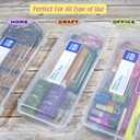 BAZIC Products Plastic Pencil Case, Ruler Length Large Utility Storage Box, Multi Purpose Organizer & Supply Holder, Clear Box Design, Ideal for School, Office & Craft Use, 1-Pack