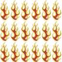 20Pcs Fire Patches Iron on Bulk Orange Red Fire Flame Embroidery Patch Mini Cartoon Blaze Sew on Repair Badge Appliques for Sewing Making Cloth Jackets Jeans Shirts Bags Christmas Diy Supply