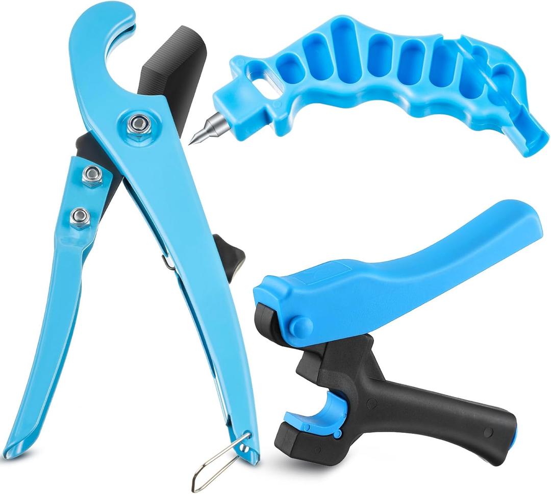 Feekoon Drip Irrigation Tubing Cutter Hole Punch Tool, Irrigation Sprinkler Hose Cutter, Drip Irrigation Tubing Hole Punch, 2 in 1 Combination Drip Punch Tool For Garden Irrigation PE Pipe 16 20 mm