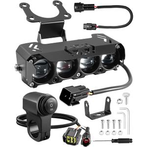 LED Headlight Kit Dirt Bike Light Bar Compatible with Talaria Sting R MX4 Sur-Ron Segway X260, Front Headlamp Supports High and Low Beams With Mounting Bracket and Switch Wiring Harness