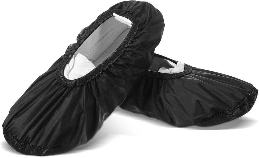 Larrel Black Shoe Covers, Reusable Bowling Shoe Covers Non-Slip Shoes Protector Cover Shoes Cover Protector Accessories for Men Women Sports Supplies Floor Protection (Large)