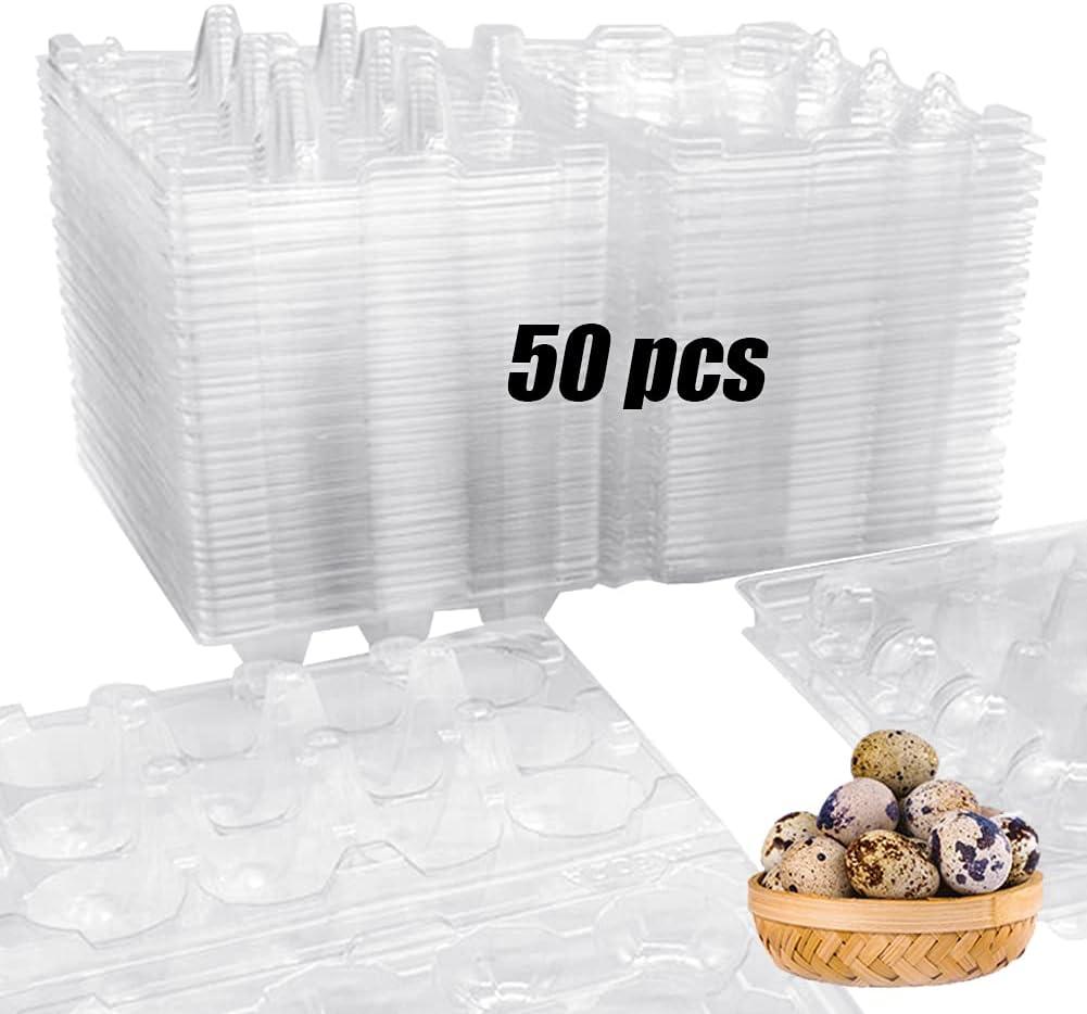 50 Pcs Quail Egg Cartons,12 Grids Small Egg Storage Holders,Quail Eggs Bulk Carton Trays for Small Eggs,Quail,Pheasant,Pigeon Eggs
