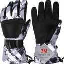 Pnosnesy Ski Gloves, Warmest Waterproof and Breathable Snow Gloves for Cold Weather, Fits Both Men & Women,for Parent Child Outdoor, Size XL