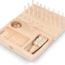 Wooden Pegboard for Finger Dexterity, 36-Hole Wooden Hand Therapy Peg Board with Finger Exercise Tools, Occupational Therapy Toys for Adults to Improve Fine Motor Skills and Hand-Eye Coordination