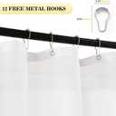 YI & ZE Waffle Weave Shower Curtain with Snap-in Fabric Liner Set, Hotel Style, Slub Textured Shower Curtain, 12 Metal Hooks Included, Waterproof Washable Heavyweight Fabric, Yellow, 72" W x 72" H