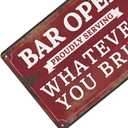 VSIIKO Bar Open and Cheers Funny Metal Tin Sign Home Bar Signs for Man Cave Coffee Small Vintage Wall Decor for Men 8x12 Inch2pcs