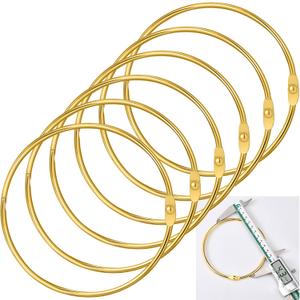 MorningRo 6 Pack 4 Inch Loose Leaf Binder Rings Gold Extra Large Nickel Plated Steel Keychain Key Metal Rings for Home Office Index Cards Receipts Memos Photos Files DIY Craft Supplies
