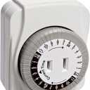 Powerzone TNI24111 Indoor Electromechanical Timer, 125 V, 8 A, 24 Hr