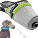 2 x Dog Muzzle, Soft and Adjustable Multi-Layer Filter Nose and Mouth Mask, Breathable Breathing Muzzles for Large, Medium and Small Sized Dogs (Gray, Large)