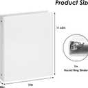 EOOUT 1 inch 3-Ring Binder 12 Pack Black and White with 2 Pockets Inside, Fits 11 x 8.5 Inch Paper with 175 Sheets Capacity, for Office, Home, School Project
