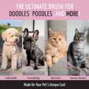 Tauro Pro Line Deshedding Slicker Brush for Dogs & Cats, Soft Pins for Gentle Dematting & Detangling, Grooming Tool for Long & Dense Coats, Ideal for German Shepherds, Non-Slip, Pink, Small Size (S)