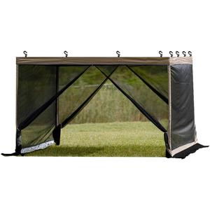 10x10 Mosquito Netting for Straight Leg Canopy, Pop up Tent Mesh Screen Side Walls, with Zipper Door and Widen Wind Deflector, only Netting Excluding Tent Frame and Top