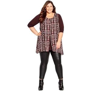 Avenue Women's Plus Size Tunic Harbor View PRT, Size 20