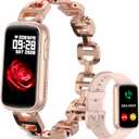 Smart Watches for Women,Fitness Trakcer with Bluetooth Call, Heart Rate/Sleep Monitor/Calories/Blood Pressure,130+ Sports Modes 1.47'' Smartwatch for Android iPhone,IP68 Waterproof,2 Bands,Rose Gold