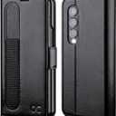 OCASE Compatible with Samsung Galaxy Z Fold 4 5G Wallet Case with S Pen Holder, PU Leather Flip Folio Case with Card Slots RFID Blocking Kickstand Phone Cover for Z Fold4 5G (2022) - Black
