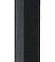 US Door and Fence, 2 in. x 4 ft. Black Metal Fence Post with Flange Cap, FPSO248PUS