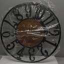 LEIKE Large Wall Clocks with Night Light Battery Operated,Silent Non Ticking,Rustic Modern Big Wood Clock for Living Room, Bedroom,Kitchen,Farmhouse,Office,Home Decor-32 Inch(Black-Arabic Number)