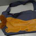 Soft Cat Carrier, Pet Carrier for Cats, Hands Free Dog Sling Carrier for Small Dogs, Canvas Cotton Lion Design Pet Bag with Breathable Mesh Safety Harness for Walking Travel Hiking Vet Visits  4.8"L x 4.9"W x 5.3"H