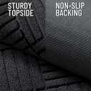 OLANLY Front Door Mat Outside Entrance 47x32, Absorbent, Heavy Duty Sturdy Natural Rubber Doormat Indoor Outdoor, Stain and Fade Resistant, Non-Slip Low Profile Floor Mat for Entryway, Black Diamond