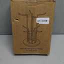 HULISEN 360 Rotating Mug Tree for Large Cups, Counter Coffee Mug Holder with 6 Hooks, Metal Coffee Cup Rack Stand for Countertop with Stable Wooden Base, Kitchen Counter Decor