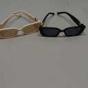 Allarallvr Rectangle Sunglasses for Women 90s Retro Trendy Y2K Classical Vintage Square Shades