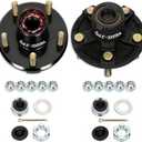 Redants 2 Sets 2000lbs Trailer Hub Kit 5 Lug 4.5", Pre-Installed and Lubricated 54.5 Trailer Axle Kit for 2000lbs 1-1/16'' Trailer Axles, Boat Trailer Hubs 5 Lug(only for Straight Spindle)