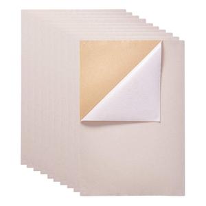 BENECREAT 20PCS Velvet (Ivory) Fabric Sticky Back Adhesive Sheets, A4 Sheet Self-Adhesive Durable and Water Resistant Multi-Purpose for Halloween Festival Art Craft Making