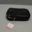 Travel Makeup Bag Women's Large Capacity Cosmetic Portable Organizer Large Opening Waterproof Storage Toiletry Bags Vertical Free-Standing Brush Holder for Easy Access Black