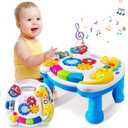JUEJIAZKIY Music Baby Activity Center Toy 12-18 Months Activity Table Baby Toys 12 to 18 Months Early Learning 12 Month Old Toddlers Christmas Birthday Gifts for 1 2 3 Year Old Infant Kids