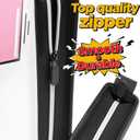 Trading Card Binder, 4 Pockets Card Holder, 55 Double Sided Removable Pages, 440 Card Sleeves, Toploader Binder, Portable Album Holder, Storage Box for Trading Cards (Pink Thunder)