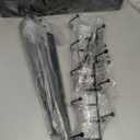 Consumest Over The Door Hooks Organizer - Extra Long Door Hanger with 9 Coat Hooks & 2 Mesh Basket, Back Storage Organizer Hanging Towels for Bathroom, Bedroom, Black (for 1.76 in Doors)