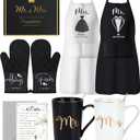 Wedding Gifts for Couples 2026 Bridal Shower Gift for Bride To Be Engagement Gifts for Couples Newlyweds His and Hers Mr and Mrs Gift for Anniversary Marriage Matching Couple Stuff Basket with Aprons