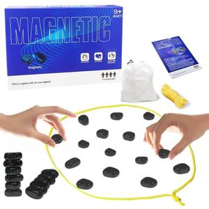 Magnetic Chess Game Magnet Game with String, Magnetic Chess Game for Family & Party & Travel & Camping (Age 9+)(Style 2)