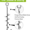 Fabulas Ground Anchors Screw in, 18 Inch Ground Anchors Heavy Duty Metal Earth Auger Anchors Trampoline Stakes Kit High Wind for Swing Set Shed Rv Canopy Gazebo Mobile Home Tree Playground Dog, 4 Pack
