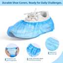 LYSHIYI 1000 Pcs Shoe Covers Disposable, Non-Slip, Reliable Shoe Covers for Indoors, 15.7'' Adjustable Size Great Value Boot Covers for Home, Hospitals, and Businesses